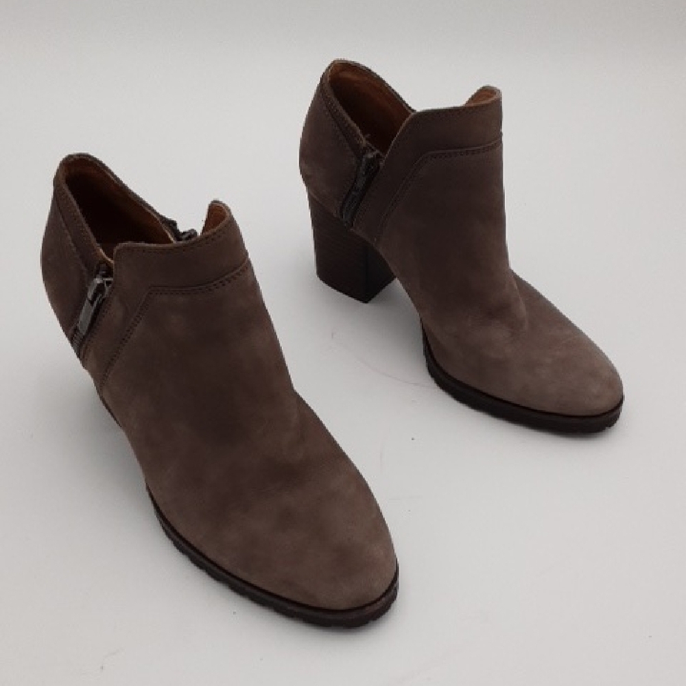 Lucky Brand Elegant Brown Ankle Boots Leather Women 8M Casual Y2k Festival Boho
